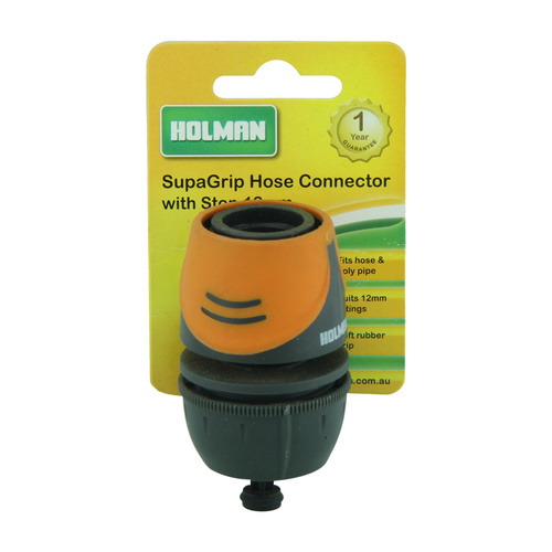 ⌀12mm Plastic Hose Connector with Stop - Holman Industries